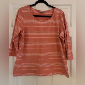 Striped Coral Women's Top